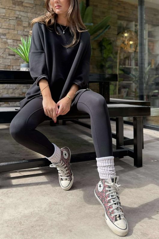 The Soft Tech Jersey Zippy Sweatshirt Black